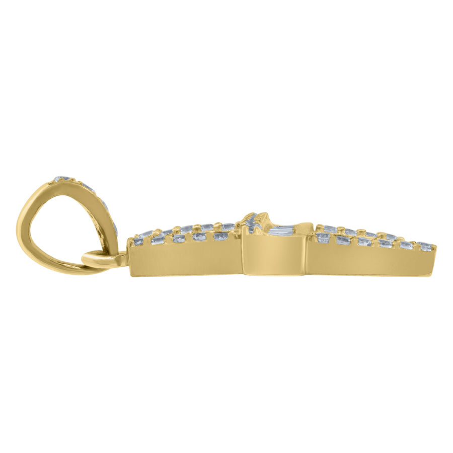 10Kt Gold Initial "H" Letter Pendant