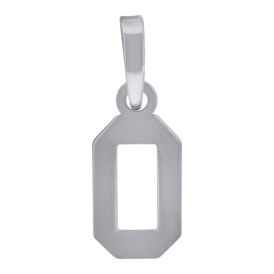 925 Sterling Silver Number Pendant "0"