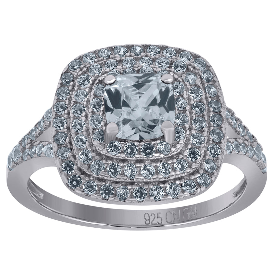 925 Sterling Silver Cz Ring