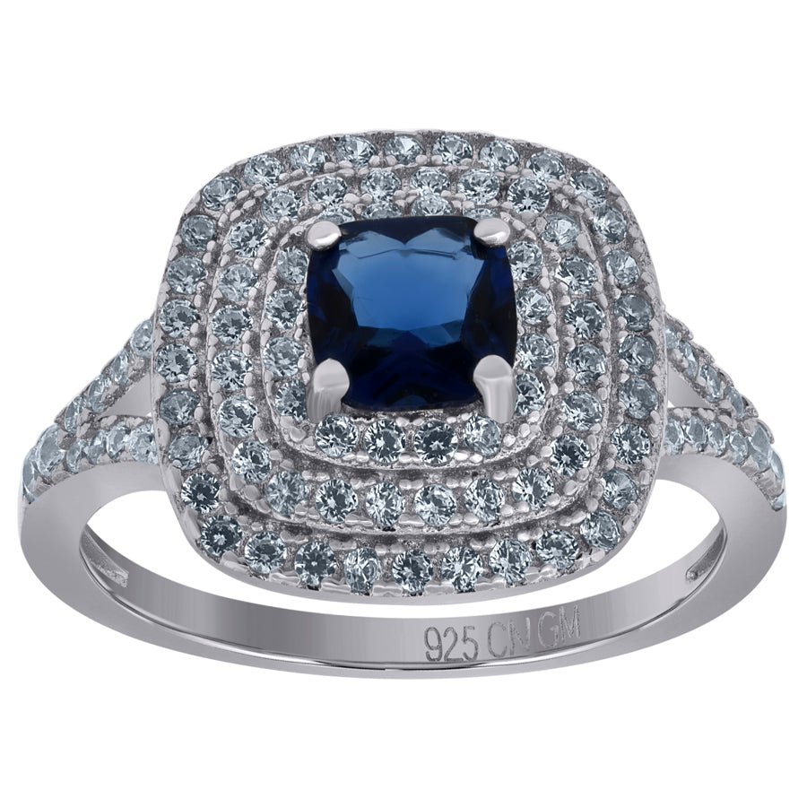 925 Sterling Silver Cz Ring