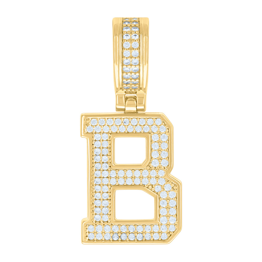 925 Sterling Silver Pendant Inital Letter "B"