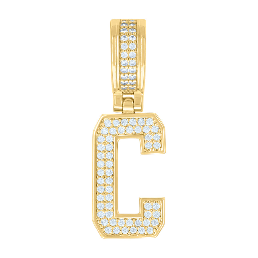 925 Sterling Silver Pendant Inital Letter "C"
