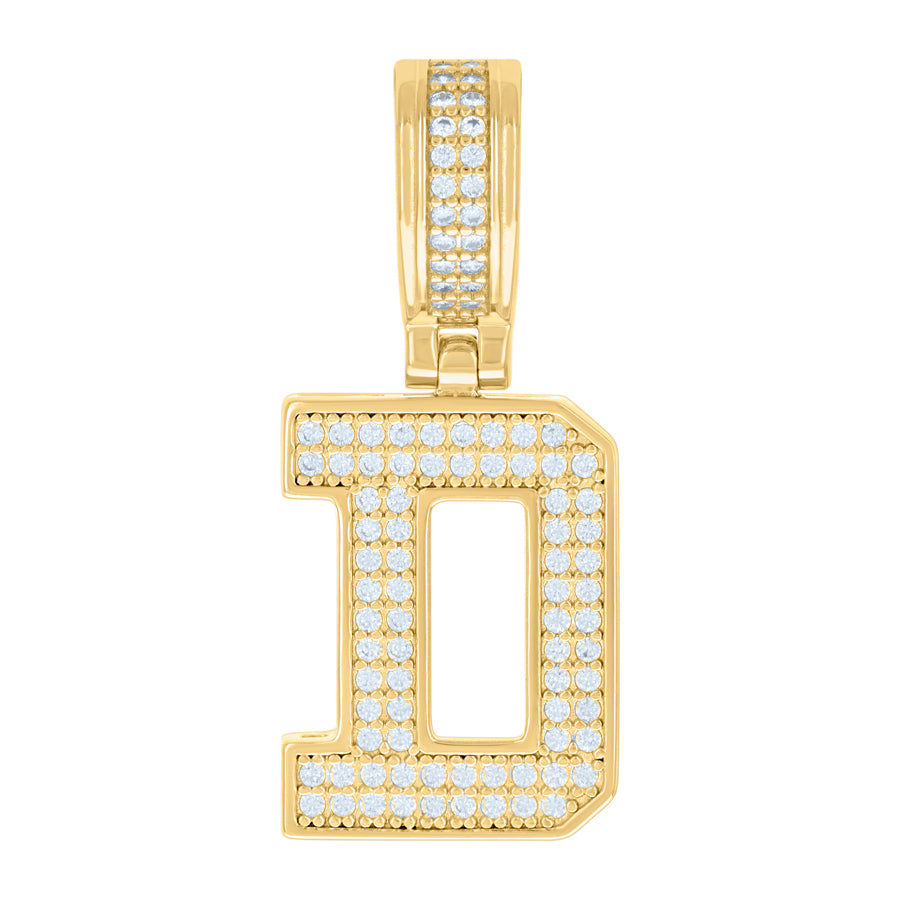 925 Sterling Silver Pendant Inital Letter "D"