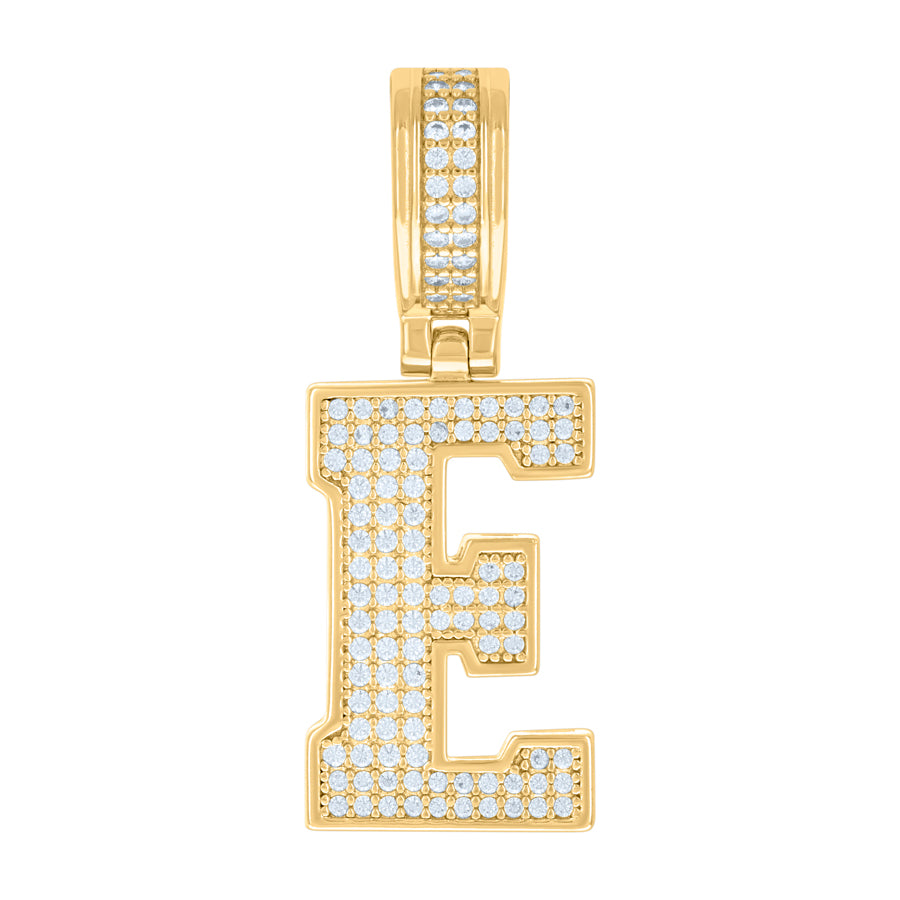 925 Sterling Silver Pendant Inital Letter "E"