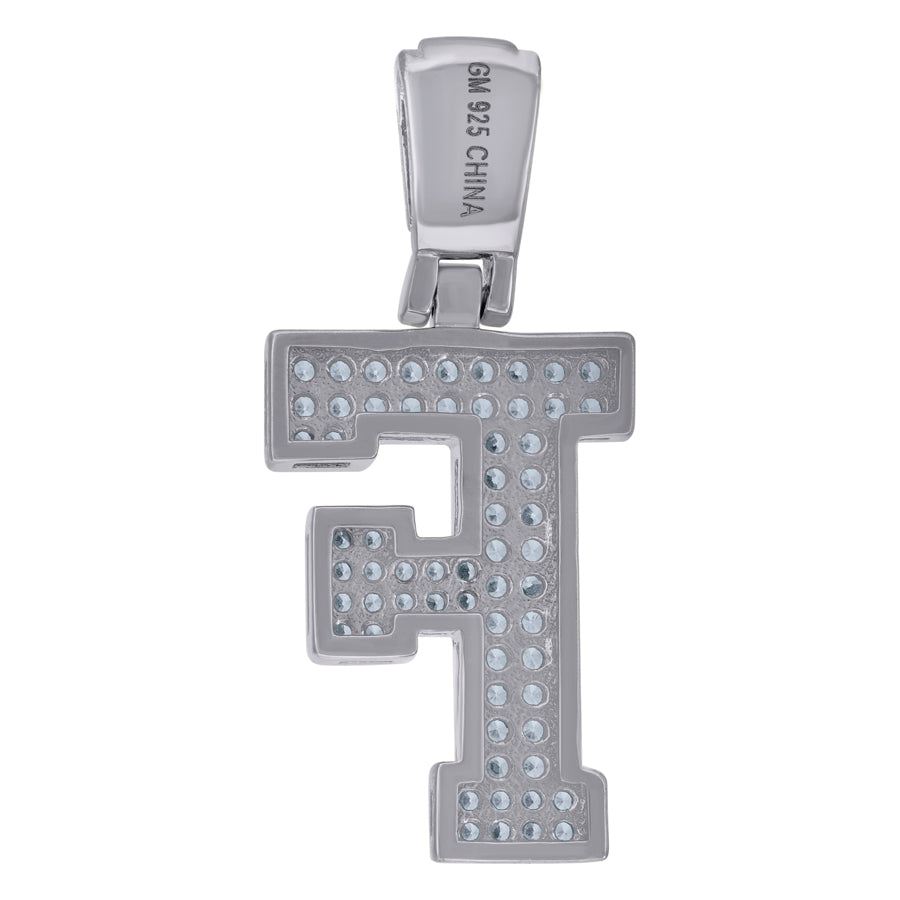 925 Sterling Silver Pendant Inital Letter "F"
