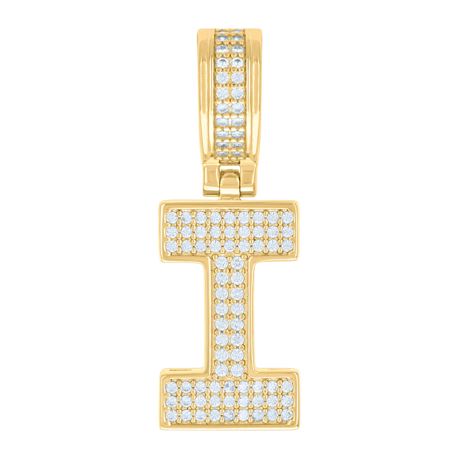 925 Sterling Silver Pendant Inital Letter "I"