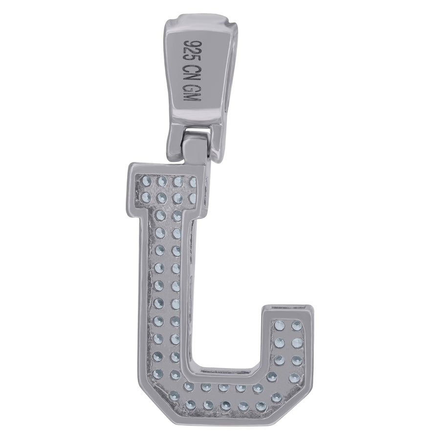 925 Sterling Silver Pendant Inital Letter "J"