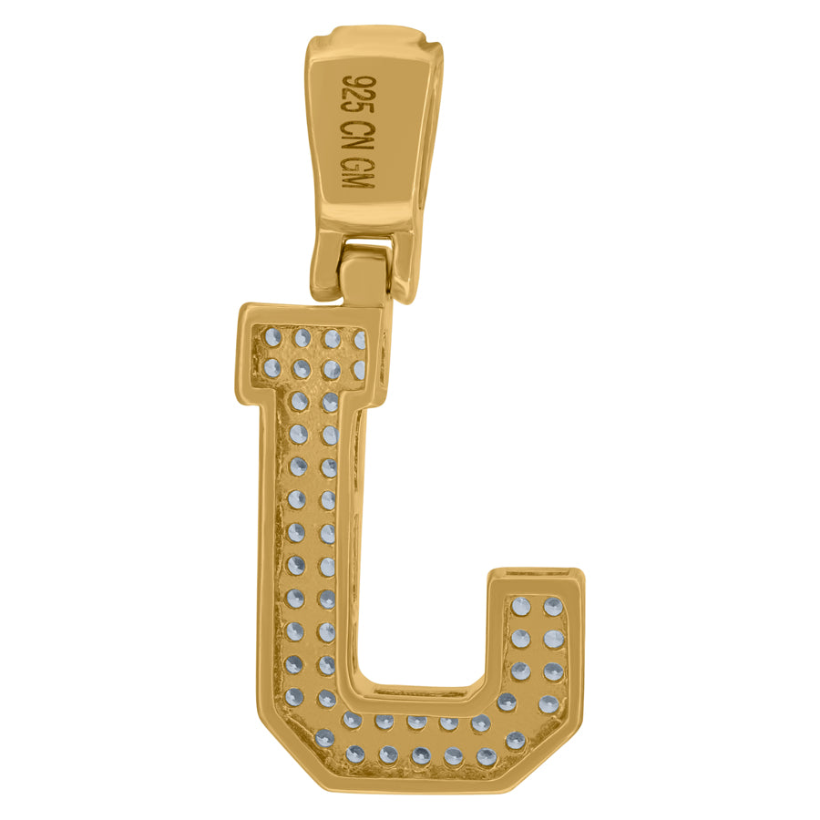 925 Sterling Silver Pendant Inital Letter "J"