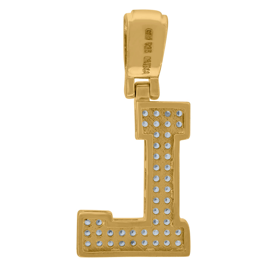 925 Sterling Silver Pendant Inital Letter "L"