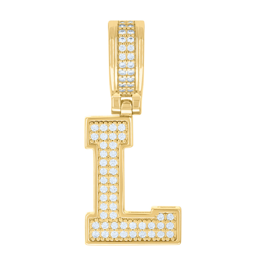 925 Sterling Silver Pendant Inital Letter "L"