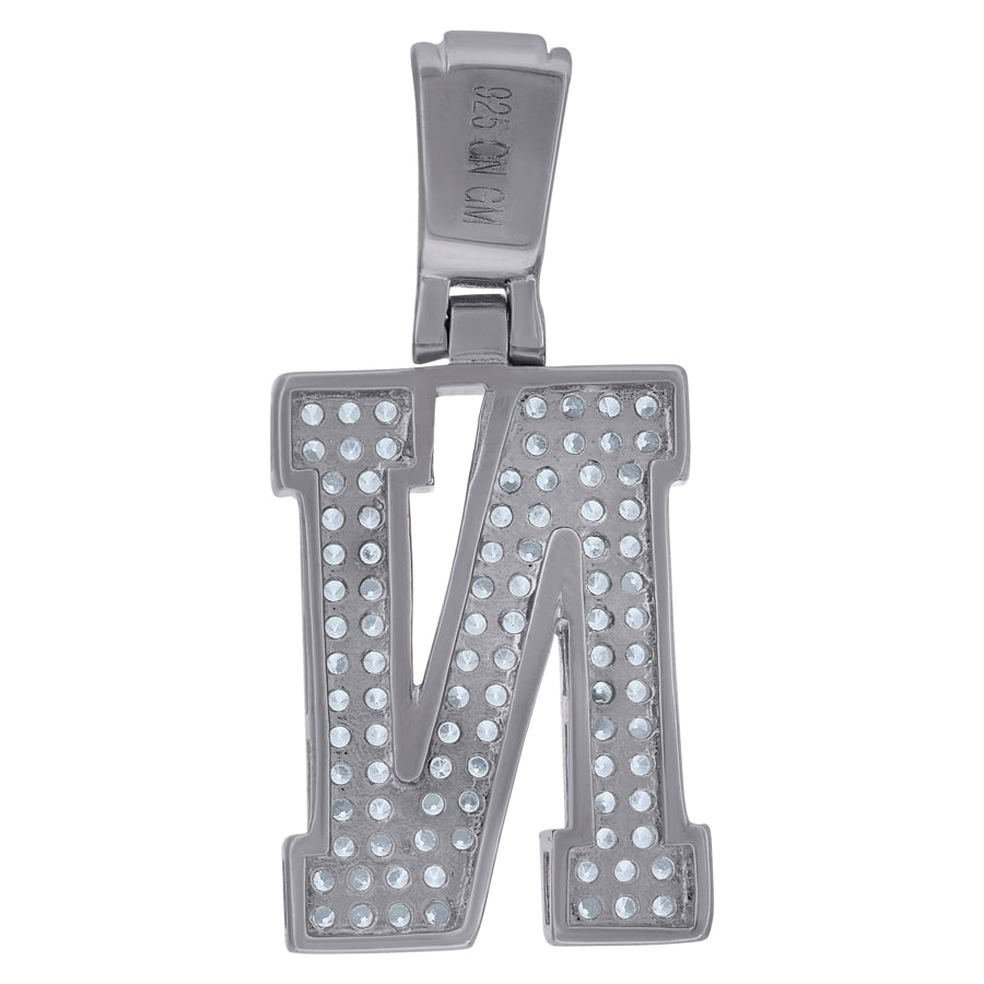 925 Sterling Silver Pendant Inital Letter "N"