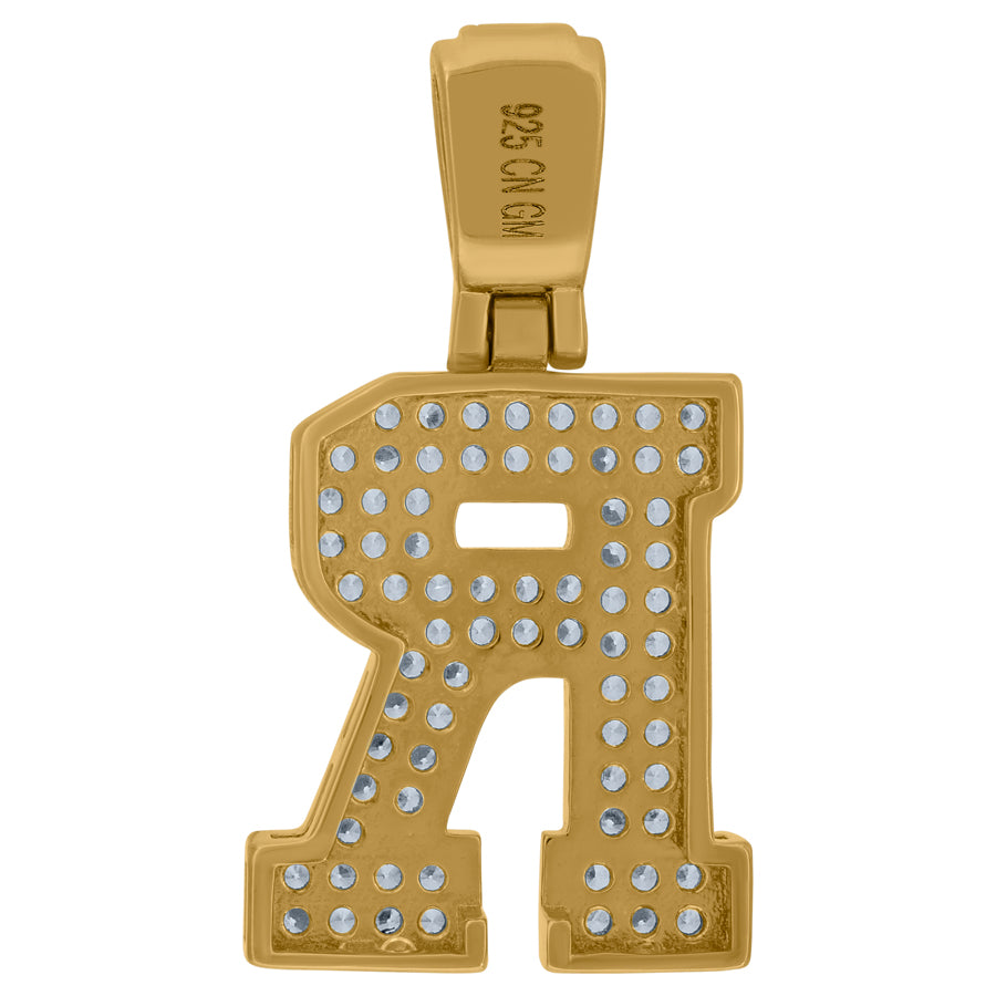 925 Sterling Silver Pendant Inital Letter "R"