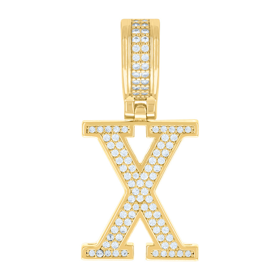 925 Sterling Silver Pendant Inital Letter "X"