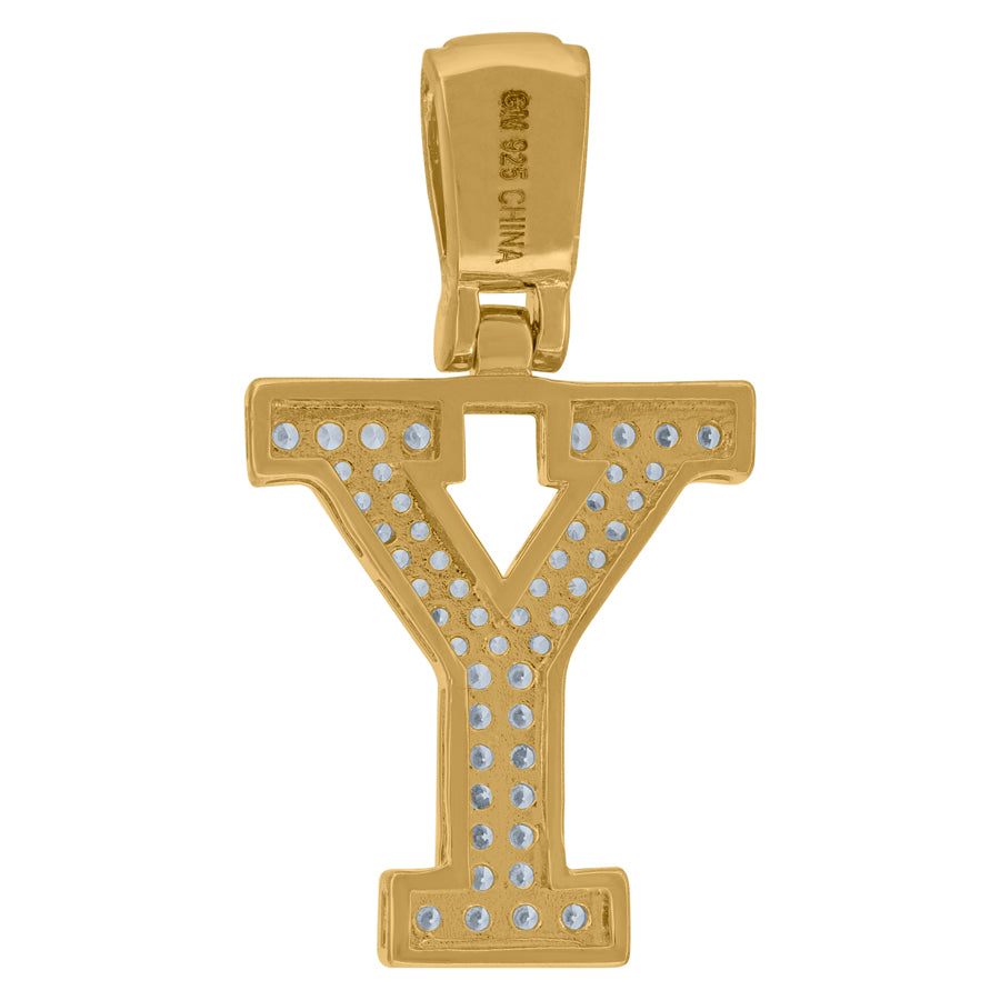 925 Sterling Silver Pendant Inital Letter "Y"