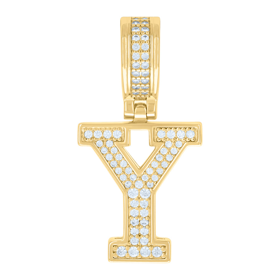 925 Sterling Silver Pendant Inital Letter "Y"
