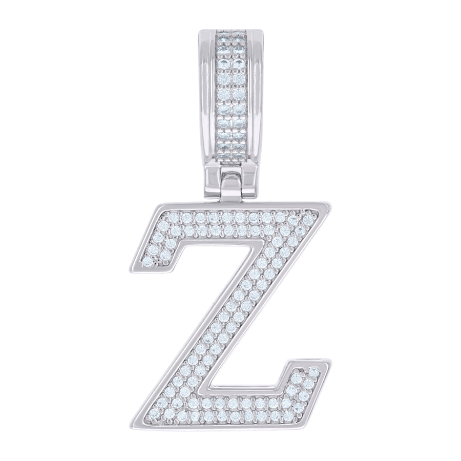925 Sterling Silver Pendant Inital Letter "Z"