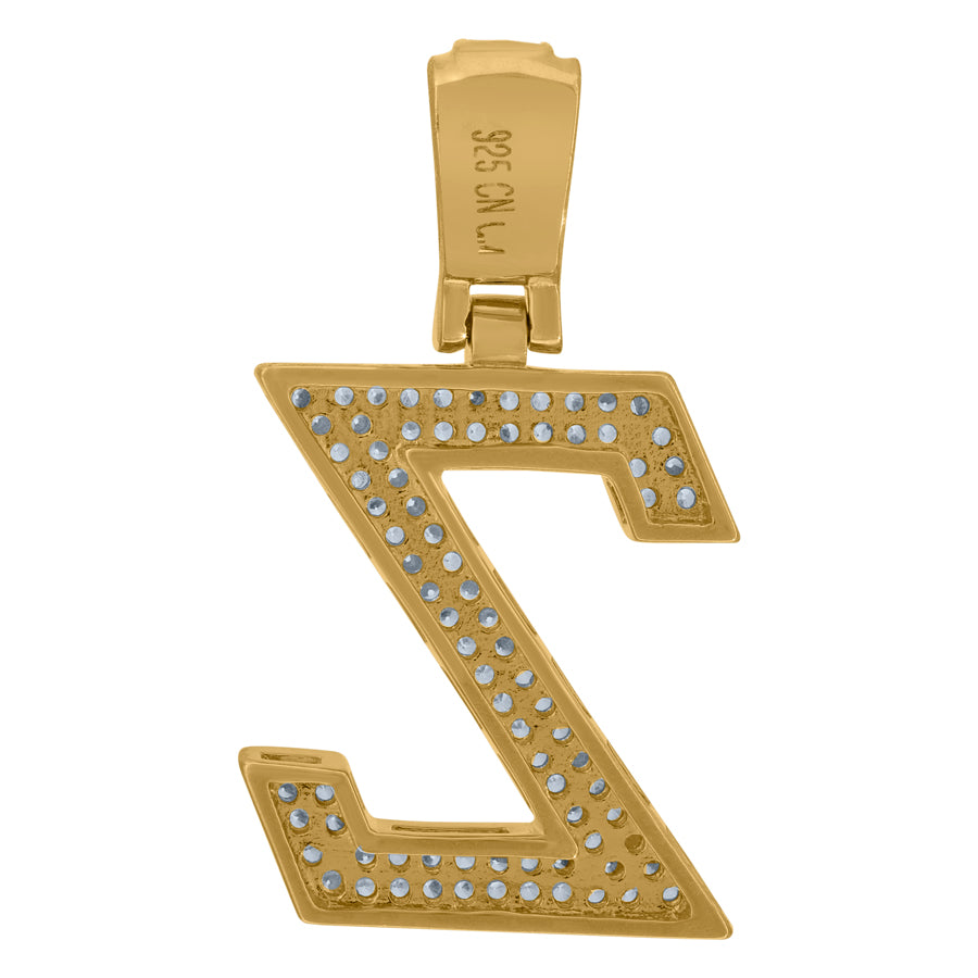925 Sterling Silver Pendant Inital Letter "Z"