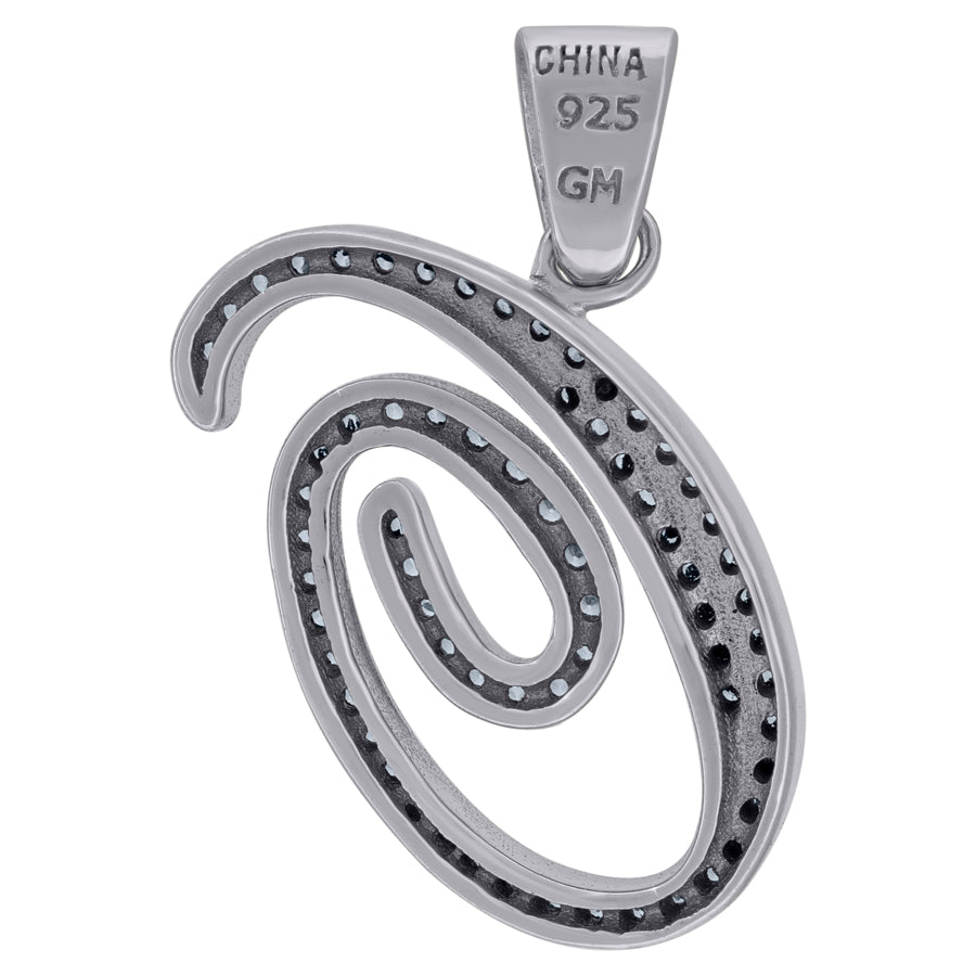 925 Sterling Silver Initial Letter "O" Pendant