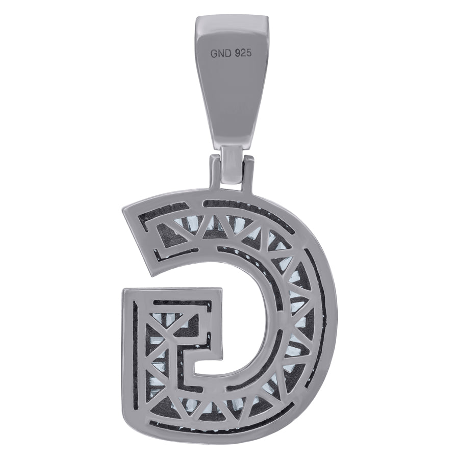 925 Sterling Silver Initial Letter "G" Pendant