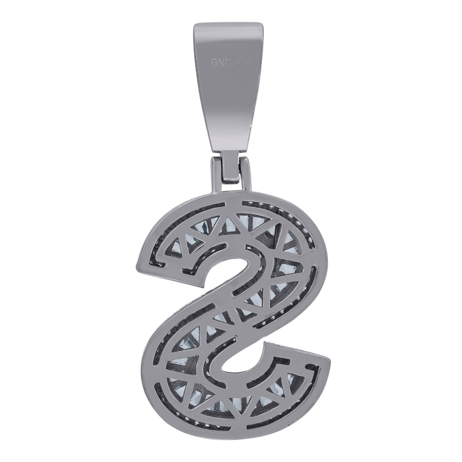 925 Sterling Silver Initial Letter "S" Pendant