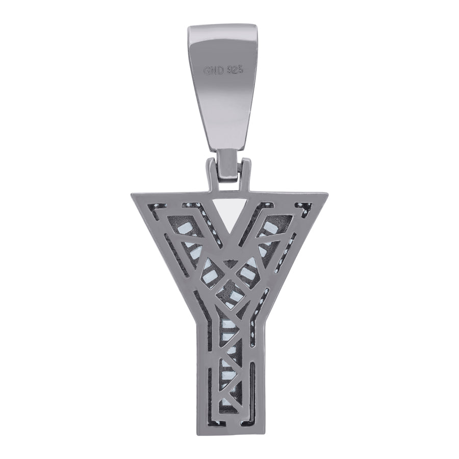925 Sterling Silver Initial Letter "Y" Pendant