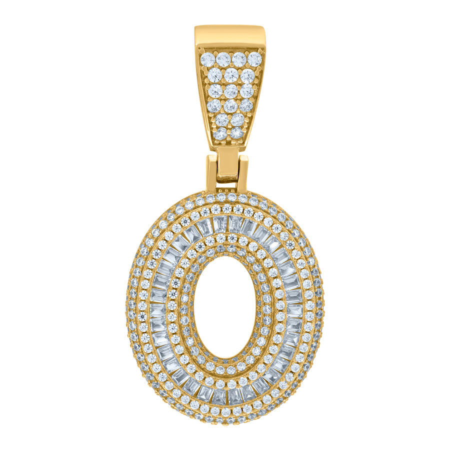 925 Sterling Silver Initial Letter "O" Pendant