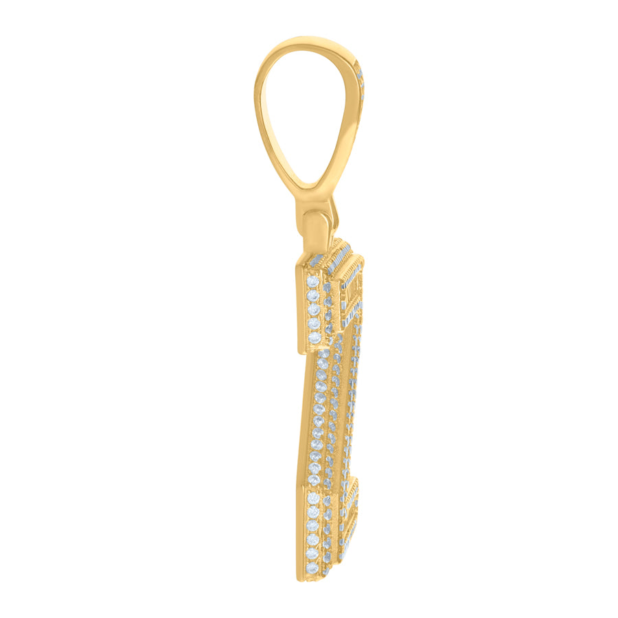 925 Sterling Silver Initial Letter "Z" Pendant