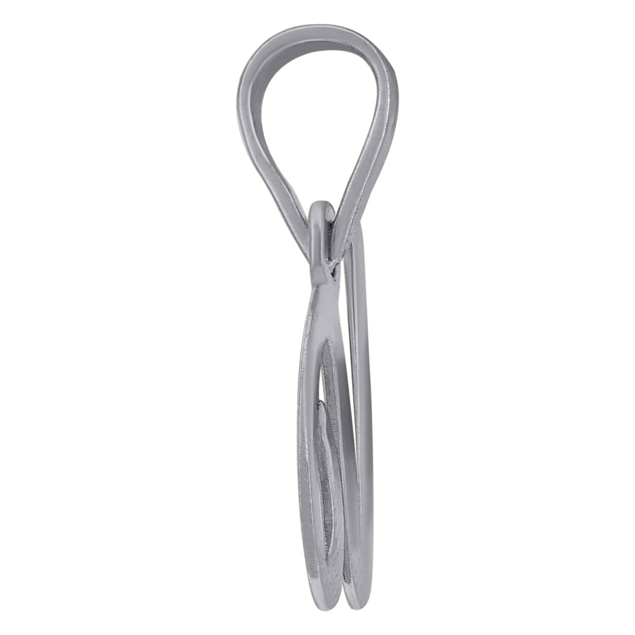 925 Sterling Silver "V" Initial Pendant