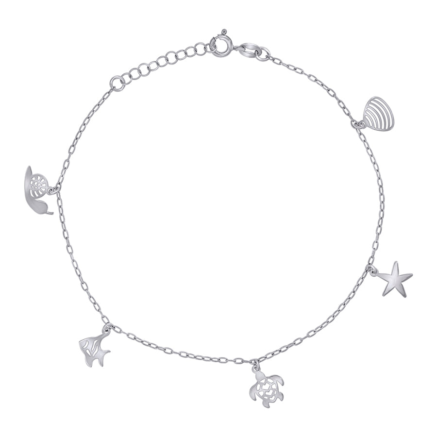 925 Sterling Silver Anklet 9"+1"