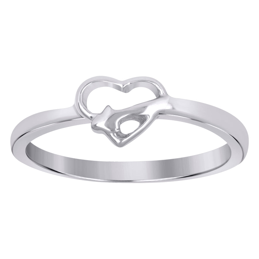 925 Sterling Silver Heart Ring S5 To S8