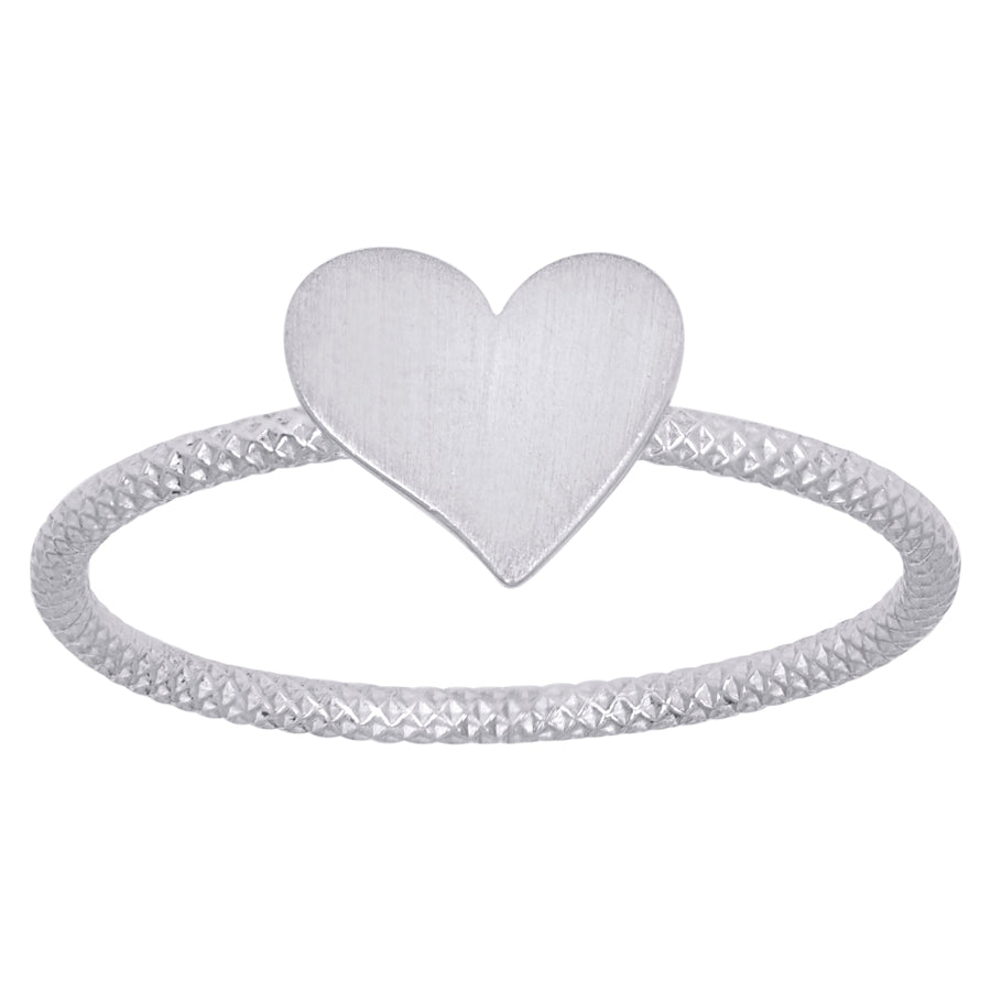 925 Sterling Silver Heart Ring S5 To S8