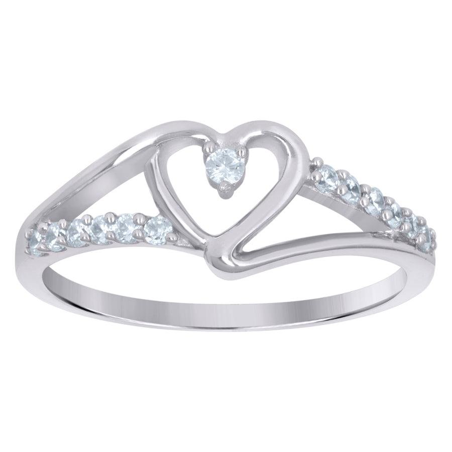 925 Sterling Silver Heart Ring S5 To S8