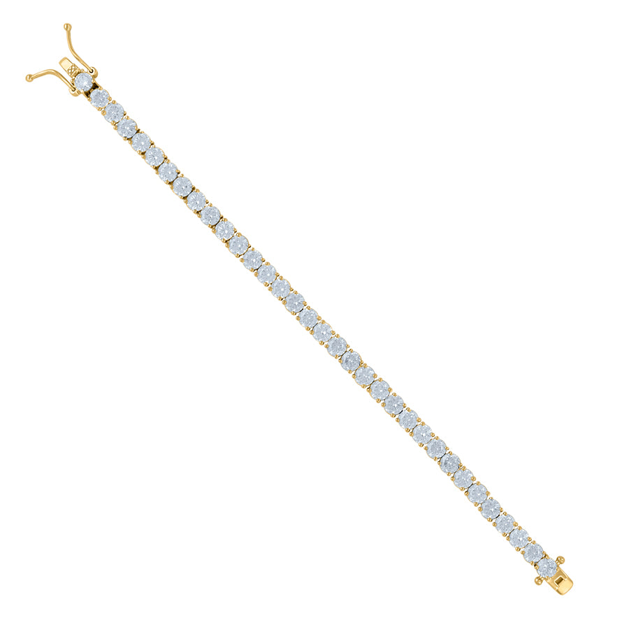 925 Sterling Silver 5mm-7" Tennis Bracelet 4Prong