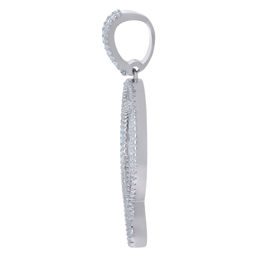 925 Sterling Silver Initial Pendant "Q"