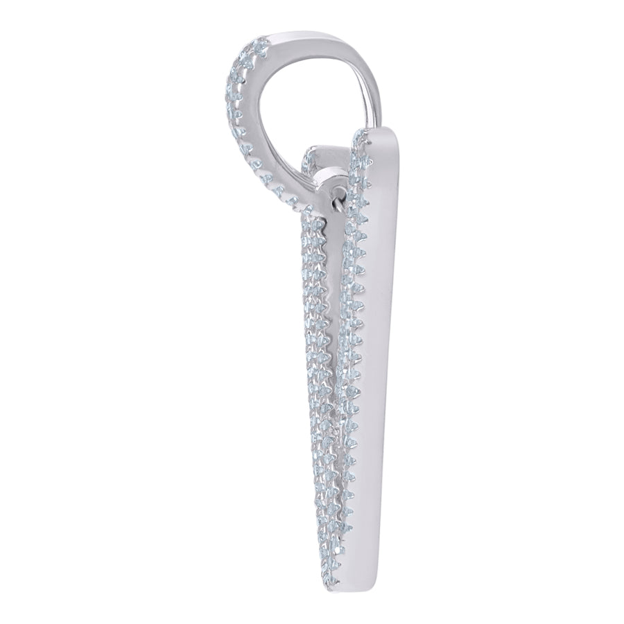 925 Sterling Silver Initial Pendant "V"