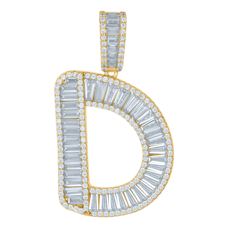 925 Sterling Silver Initial Pendant "D"