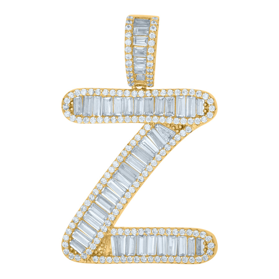 925 Sterling Silver Initial Pendant "Z"