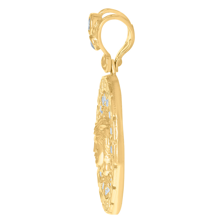 10Kt Gold Cz Pendant