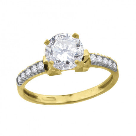 10K Gold Cz Ring