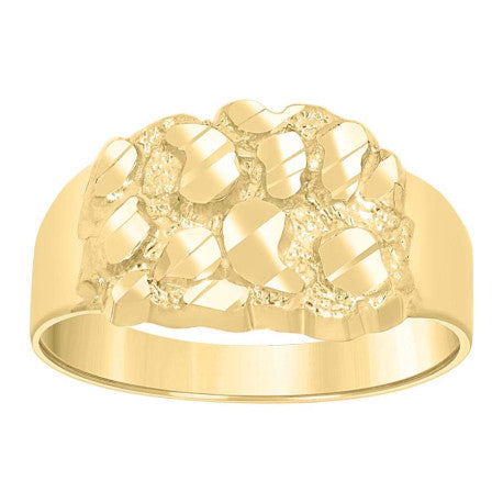 10K Gold Nugget Ring S6