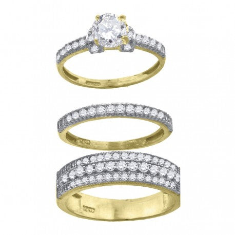 10K-Gold Trio Ring