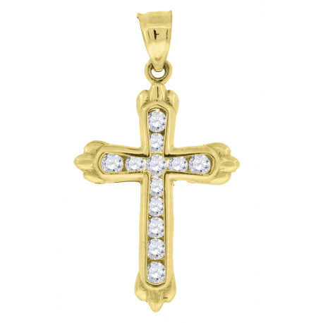 10Kt Gold Cz Pendant