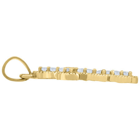 10Kt Cz-Cross Charm