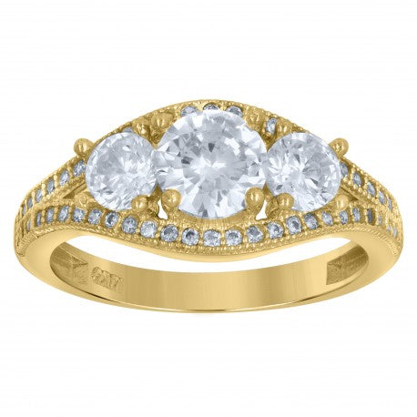10Kt Cz Gold Ring