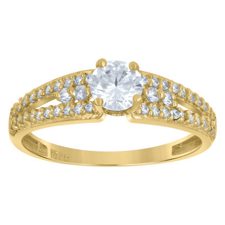 10Kt Cz Gold Ring