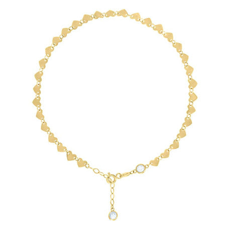 10Kt Gold Anklet 10" (9"+1")