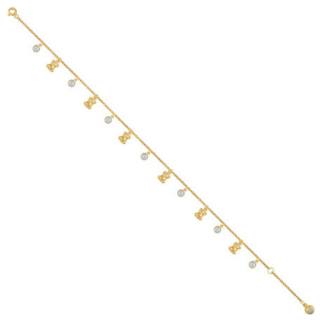10Kt Gold Anklet 10"