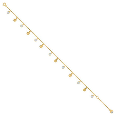 10Kt Gold Anklet 10"