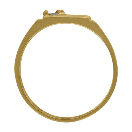10Kt Gold Cz Baby Ring