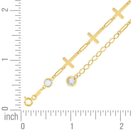 10Kt Gold Bracelet 8" (7"+1")
